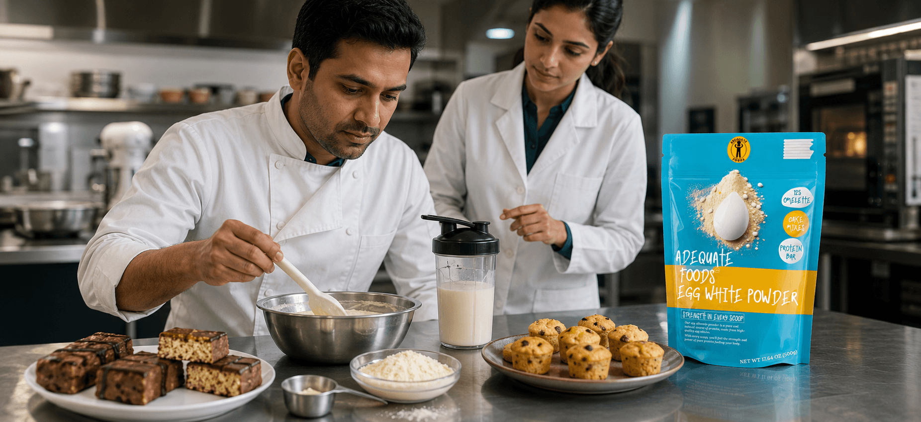 Protein-focused food preparation using Adequate Foods Egg White Powder