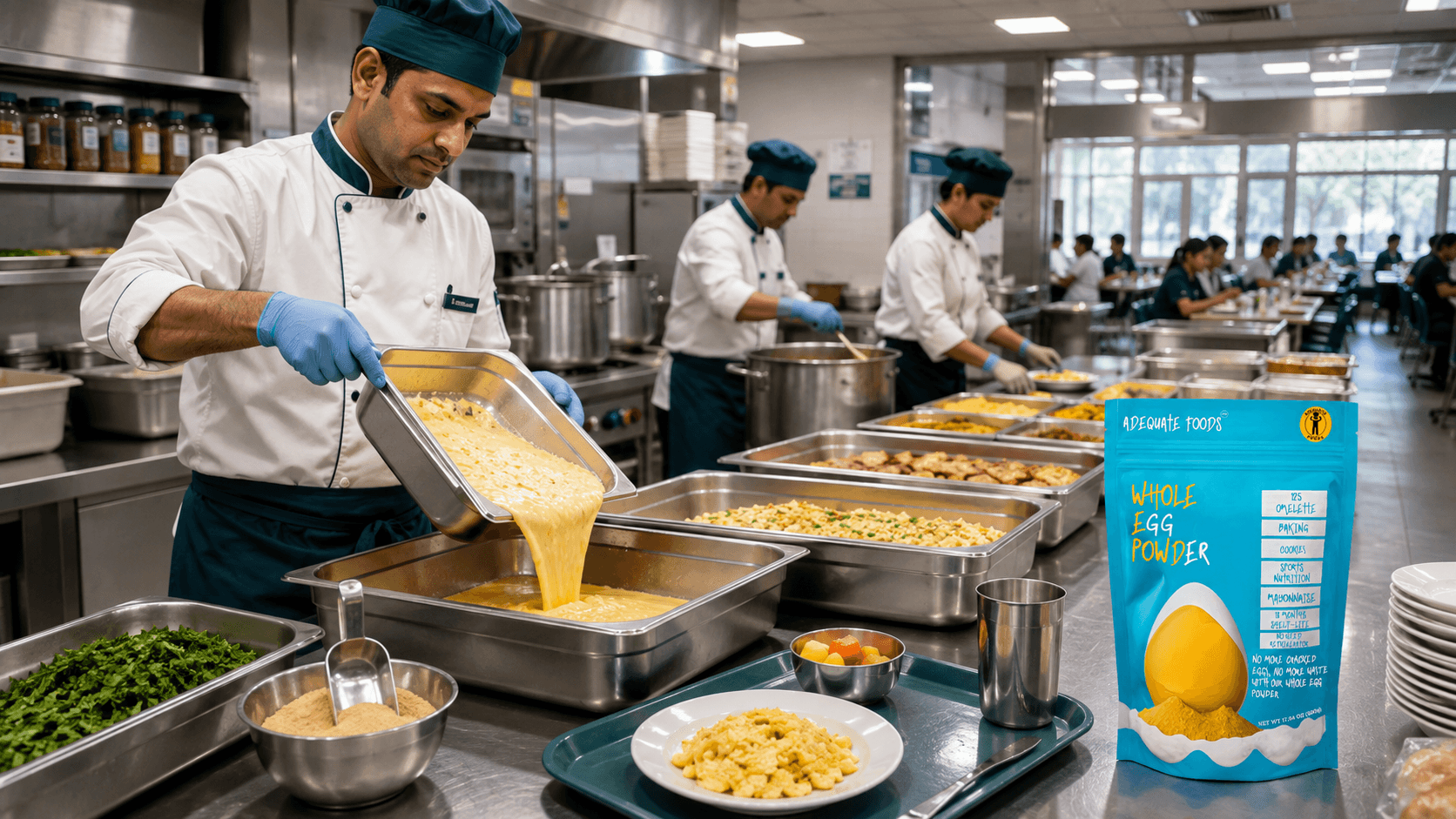 Whole Egg Powder used in a professional institutional foodservice operation