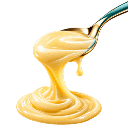 Thick spoon coating sauce body visual
